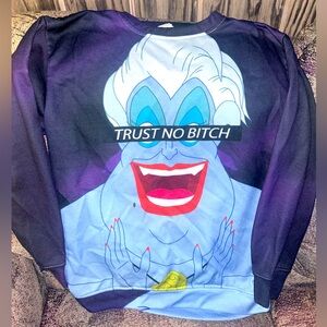 Disney Ursula No Trust Large Crewneck Sweatshirt (Discontinued from Rage On)